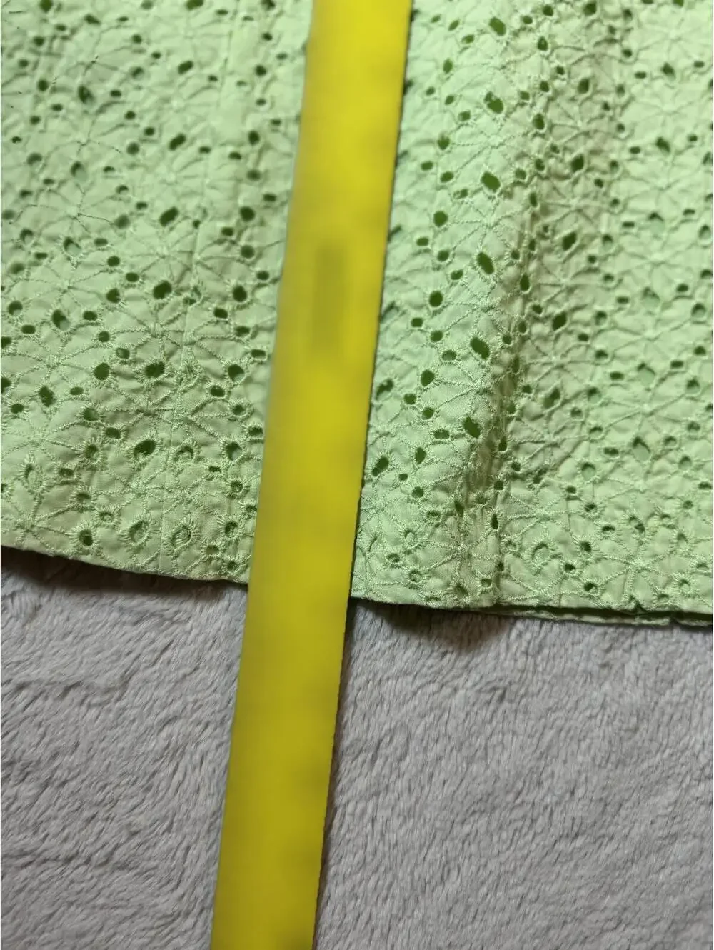 Willie Smith Light Green Eyelet Lace Skirt SZ 6